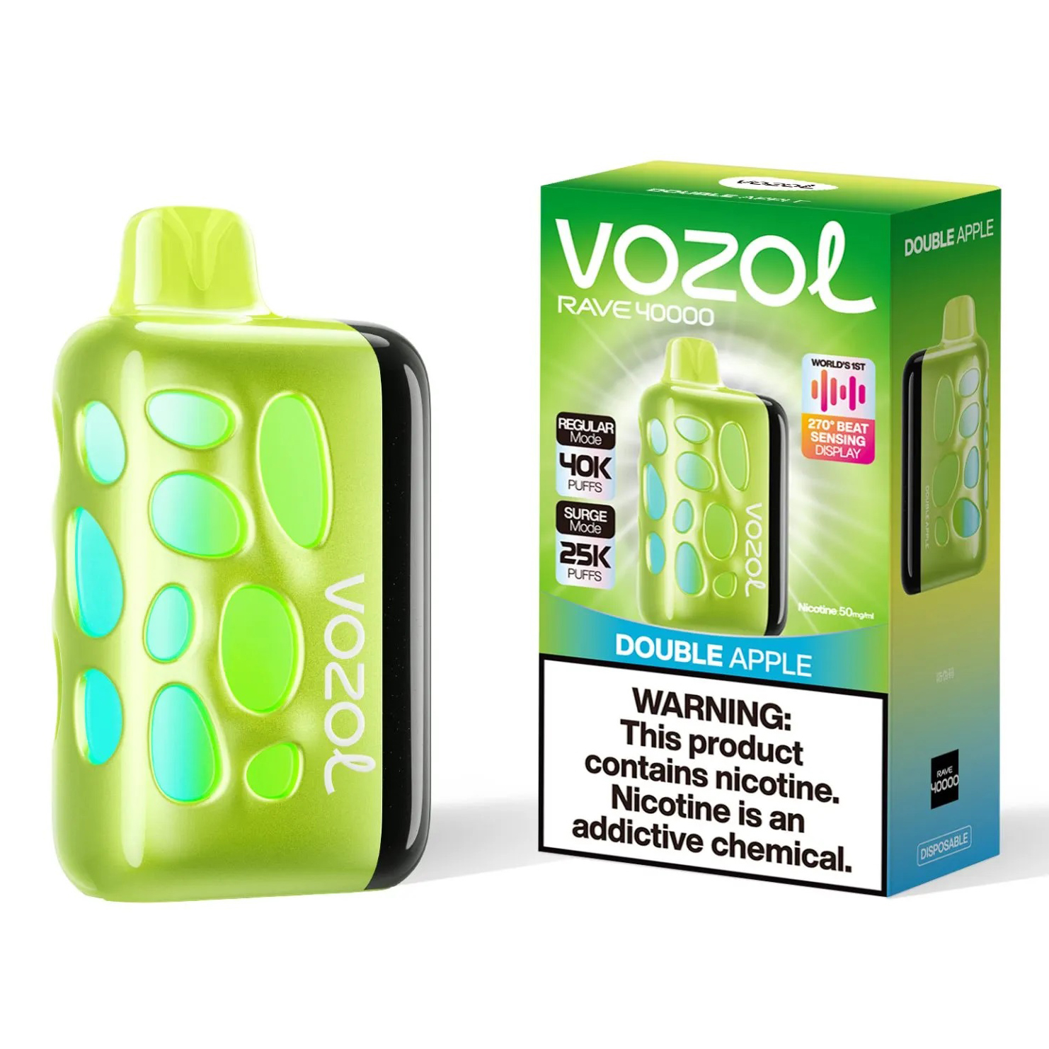 Vozol Rave 40000 Двойное Яблоко — купить одноразку Украина