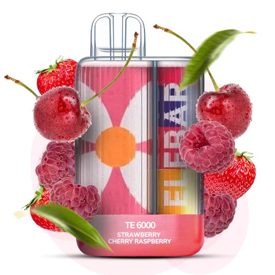 Elf Bar TE6000 Клубника Вишня Малина — купить оригинал в Украине недорого SEO-описание: